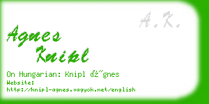 agnes knipl business card